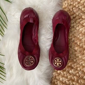 Tory Burch Burgundy Ballet Flats 6M